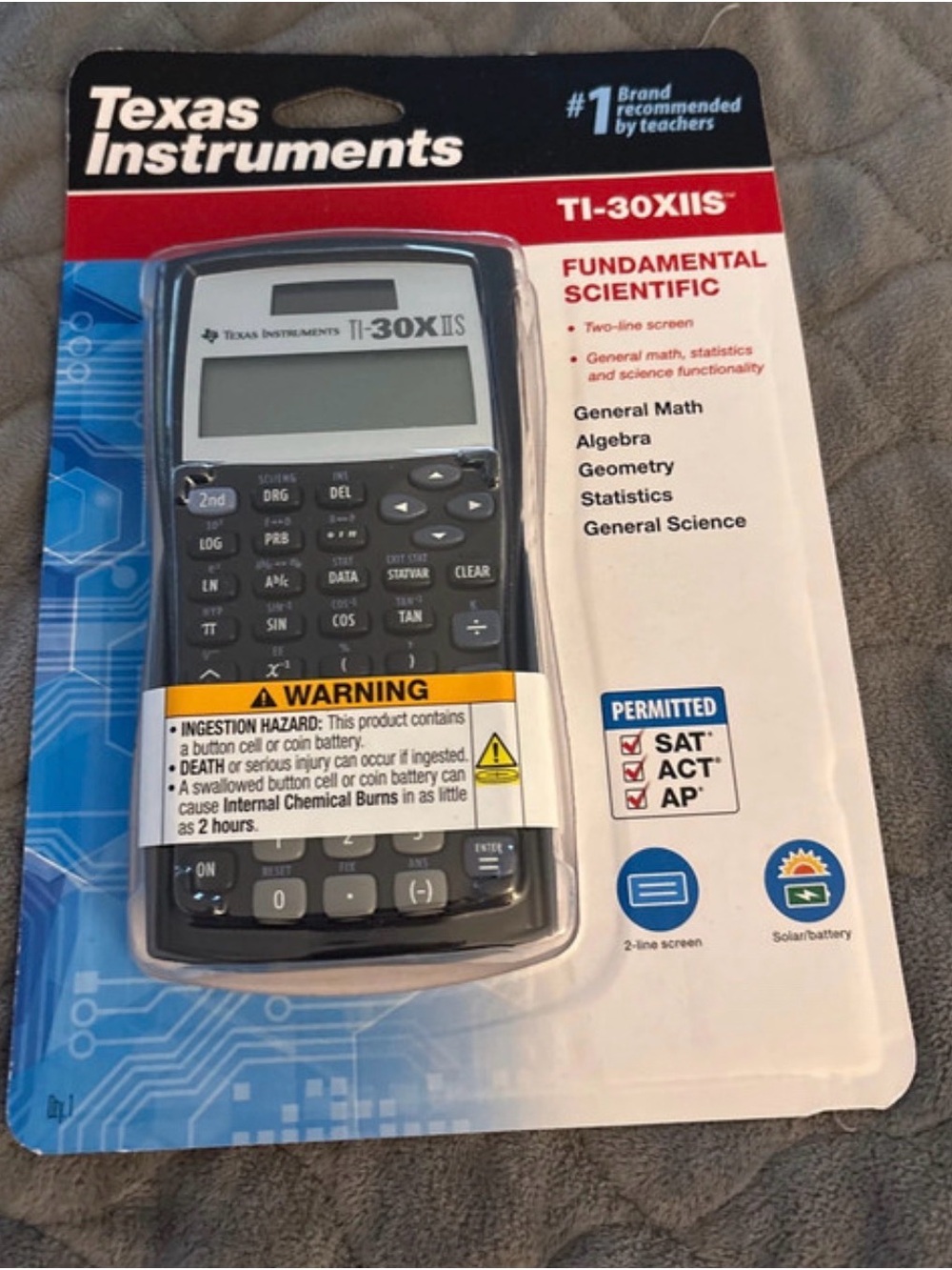 Texas Instruments TI-30XIIS Black Scientific Calculator in Retail Pack